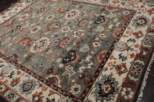 8' 3''x10' LoomBloom Muted Turkish Oushak Hand Knotted 100% Wool Area Rug Gray, Beige Color - Oriental Rug Of Houston