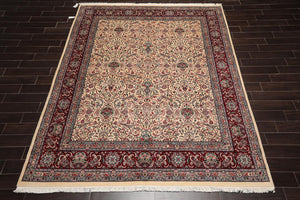 8' x 10'3" Hand Knotted Wool Pakpersian 16/18-300 KPSI Oriental Area Rug Ivory