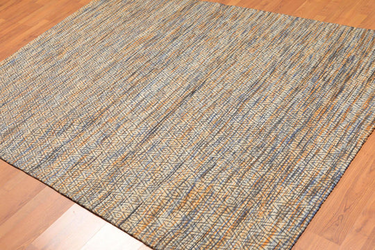 5'2" x 7'4" Hand Woven Wool & Cotton Flatweave Area Rug Contemporary Multi
