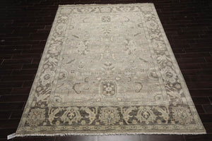 Multi Sizes LoomBloom Muted Turkish Oushak Hand Knotted Wool Traditional Area Rug Gray, Beige Color - Oriental Rug Of Houston