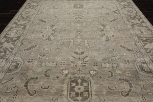 Multi Sizes LoomBloom Muted Turkish Oushak Hand Knotted Wool Traditional Area Rug Gray, Beige Color - Oriental Rug Of Houston