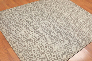 5'1" x 6'4" Hand Woven Flatweave Area Rug Contemporary Beige