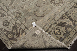 Multi Sizes LoomBloom Muted Turkish Oushak Hand Knotted Wool Traditional Area Rug Gray, Beige Color