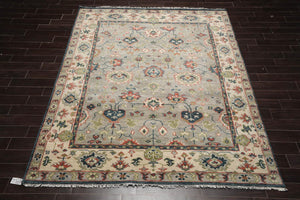 8' 2''x10' LoomBloom Muted Turkish Oushak Hand Knotted 100% Wool Area Rug Gray, Beige Color - Oriental Rug Of Houston