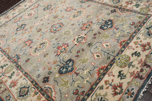 8' 2''x10' LoomBloom Muted Turkish Oushak Hand Knotted 100% Wool Area Rug Gray, Beige Color - Oriental Rug Of Houston