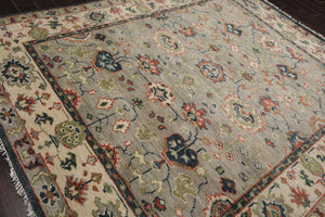 8' 2''x10' LoomBloom Muted Turkish Oushak Hand Knotted 100% Wool Area Rug Gray, Beige Color - Oriental Rug Of Houston