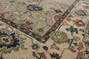 8' 2''x10' LoomBloom Muted Turkish Oushak Hand Knotted 100% Wool Area Rug Gray, Beige Color - Oriental Rug Of Houston
