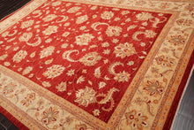 8'10'' x 11'8'' Hand Knotted 100% Wool Peshawar Oriental Area Rug Orangy Red - Oriental Rug Of Houston