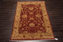 6' x 8'9" Hand Knotted Agra 100% New Zealand Wool Oriental Area Rug Ruby - Oriental Rug Of Houston