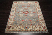 8' x10' LoomBloom Muted Turkish Oushak Hand Knotted 100% Wool Area Rug Gray,Ivory Color - Oriental Rug Of Houston