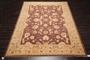 9' x 11'11'' Hand Knotted 100% Wool Peshawar Traditional Oriental Area Rug Brown - Oriental Rug Of Houston