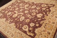 9' x 11'11'' Hand Knotted 100% Wool Peshawar Traditional Oriental Area Rug Brown