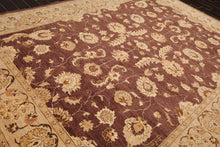 9' x 11'11'' Hand Knotted 100% Wool Peshawar Traditional Oriental Area Rug Brown