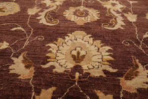 9' x 11'11'' Hand Knotted 100% Wool Peshawar Traditional Oriental Area Rug Brown - Oriental Rug Of Houston