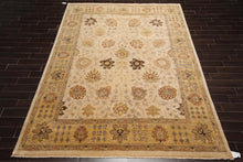 8'10'' x 11'10'' Hand Knotted 100% Wool Agra Traditional Area Rug Beige - Oriental Rug Of Houston