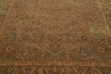 8x10 Green, Beige Hand Knotted 100% Wool Pak Persian Tabriz Traditional Oriental Area Rug