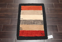 2'2" x 2'11" Hand Knotted Tibetan Wool Contemporary Thick pile Area Rug Beige - Oriental Rug Of Houston