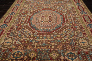 9x12 LoomBloom Muted Turkish Oushak Hand Knotted 100% Wool Traditional Area Rug Brown, Blush Color - Oriental Rug Of Houston