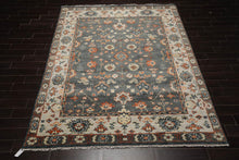 7' 11''x10' 1'' LoomBloom Muted Turkish Oushak Hand Knotted 100% Wool Traditional Area Rug Gray, Burnt Orange Color - Oriental Rug Of Houston