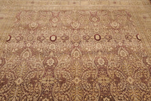8'1" x 10'2" Hand Knotted Wool PakPersian 16/18 300 KPSI Oriental Area Rug Brown