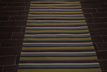 4' x 6' Contemporary 100% Wool Flatweave Area Rug Blue - Oriental Rug Of Houston