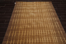 5'6" x 7'5" Machine Made 100% Wool Oriental Area Rug Contemporary Moss