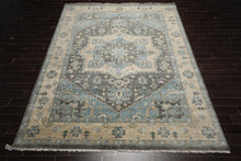 Multi Sizes LoomBloom Muted Turkish Oushak Hand Knotted 100% Wool Area Rug  Mossy Gray