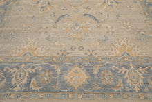 10' x14' LoomBloom Muted Turkish Oushak Hand Knotted Wool Area Rug Gray, Beige Color - Oriental Rug Of Houston