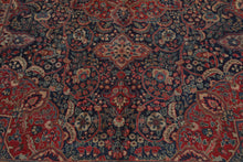 6x9 Rust, Navy Hand Knotted 100% Wool Tabriz Traditional Oriental Area Rug
