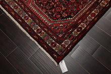 3'3'' x 10'8'' Vintage Runner Hand Knotted Hamadaan Oriental Area Rug Charcoal