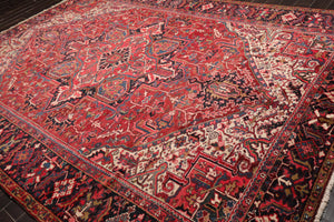 9'5'' x 13'3'' Hand Knotted 100% Wool Herizz Traditional Oriental Area Rug Rust - Oriental Rug Of Houston