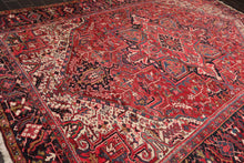 9'5'' x 13'3'' Hand Knotted 100% Wool Herizz Traditional Oriental Area Rug Rust - Oriental Rug Of Houston