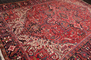 9'5'' x 13'3'' Hand Knotted 100% Wool Herizz Traditional Oriental Area Rug Rust - Oriental Rug Of Houston