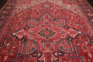 9'5'' x 13'3'' Hand Knotted 100% Wool Herizz Traditional Oriental Area Rug Rust - Oriental Rug Of Houston