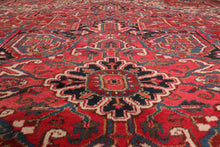 9'5'' x 13'3'' Hand Knotted 100% Wool Herizz Traditional Oriental Area Rug Rust - Oriental Rug Of Houston