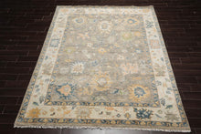 7' 3''x10' 3'' LoomBloom Muted Turkish Oushak Hand Knotted Wool Area Rug Gray, Beige Color - Oriental Rug Of Houston