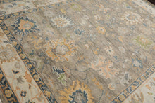 7' 3''x10' 3'' LoomBloom Muted Turkish Oushak Hand Knotted Wool Area Rug Gray, Beige Color - Oriental Rug Of Houston