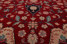 8'10" x 11'11" Hand Knotted Wool Romanian Tabrizz Traditional Area Rug Red