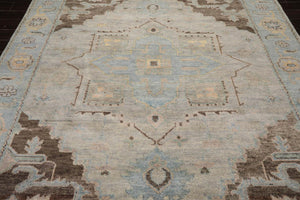 7' 7''x9' 10'' LoomBloom Muted Turkish Oushak Hand Knotted Wool Area Rug Taupe,Beige Color - Oriental Rug Of Houston