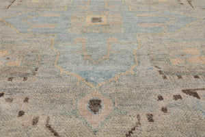 7' 7''x9' 10'' LoomBloom Muted Turkish Oushak Hand Knotted Wool Area Rug Taupe,Beige Color - Oriental Rug Of Houston