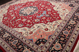12' x 15'3'' Palace Hand Knotted 100% Wool Romanian Herizz 200 KPSI Area Rug Red
