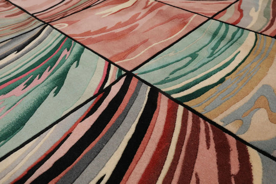 6' x 9' Hand Knotted Wool Superfine Designer Tibetan Oriental Area Rug Black