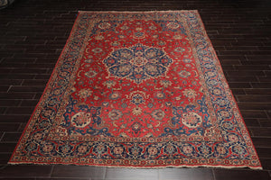 9'5'' x 13' Hand Knotted 100% Wool Tabrizz Traditional Oriental Area Rug Coral - Oriental Rug Of Houston