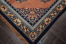 6'7" x 9'7" Hand Knotted 100% Wool Chinese Art Deco Oriental Area Rug Peach - Oriental Rug Of Houston