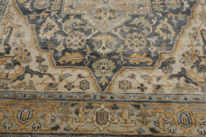 8' x10' 2'' LoomBloom Muted Turkish Oushak Hand Knotted Wool Area Rug Slate, Gray Color - Oriental Rug Of Houston