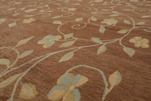 9' x 12' Hand Knotted Tibetan 100% Wool Transitional Muted Area Rug Brown - Oriental Rug Of Houston