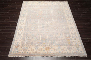 7' 9''x10' LoomBloom Muted Turkish Oushak Traditional Hand Knotted Wool Area Rug Taupe, Beige Color - Oriental Rug Of Houston