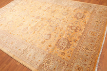 8’ x 11’6" Hand Knotted Gold Wash Silky Sheen Wool Oriental Area rug Hay