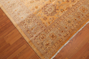 8’ x 11’6" Hand Knotted Gold Wash Silky Sheen Wool Oriental Area rug Hay - Oriental Rug Of Houston