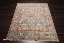 8' x9' 9'' LoomBloom Muted Turkish Oushak Hand Knotted Wool Area Rug Gray, Burnt Orange Color 8x10 - Oriental Rug Of Houston